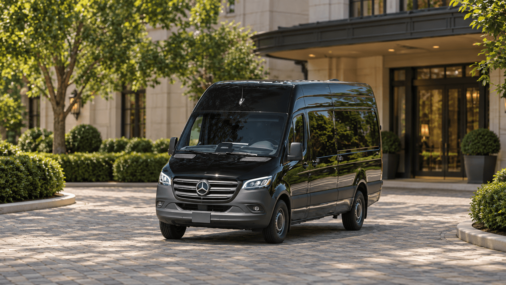 Chauffeur assisting guests at an airport transfer pickup
