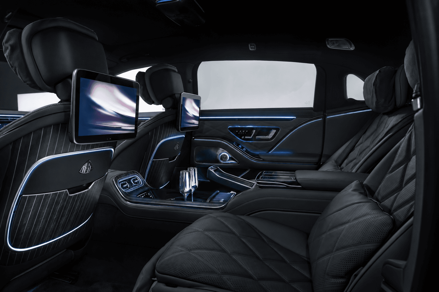 Mercedes S-Class chauffeur opening door